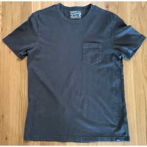 Faherty Sunwashed Pocket T Shirt Blue Organic Cotton Size S MKC0089